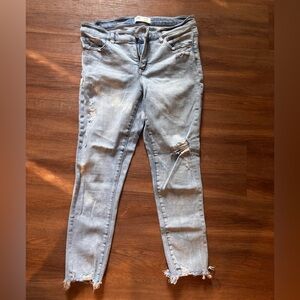 BKE Light Blue Distressed Skinny Jeans